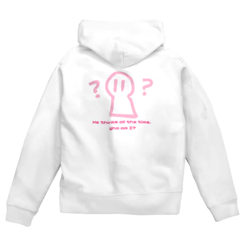 自分について考えるコンセント君 Zip Hoodie