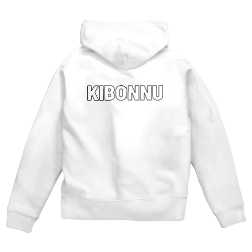  KIBONNUロゴ ジップパーカー