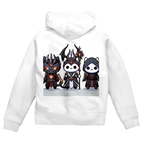 魔王にゃんこと側近にゃんこ Zip Hoodie