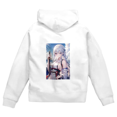 日本刀をもった美少女 Zip Hoodie