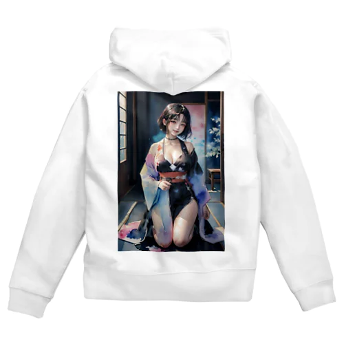 着物女子サヤカ Zip Hoodie