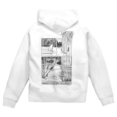 カエルの考え事 Zip Hoodie