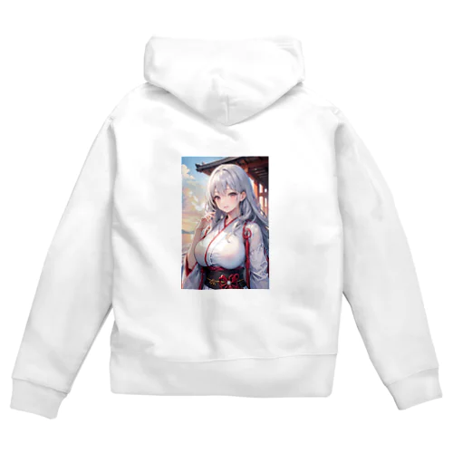 綺麗な巫女 Zip Hoodie