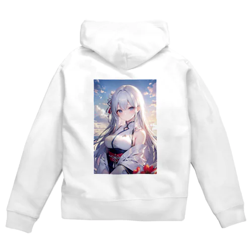 優しい巫女 Zip Hoodie