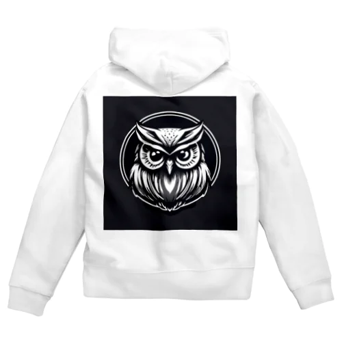 フクロウのヒトメボレ Zip Hoodie