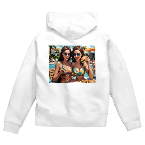 Hamburger Girls Zip Hoodie