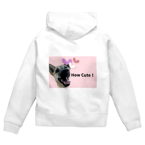 How Cute! Canvas! Zip Hoodie