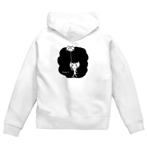 風船猫 Zip Hoodie