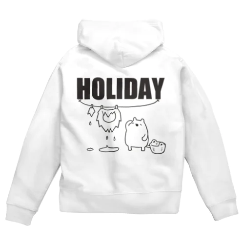 【HOLIDAY】ライオンさんの休日 Zip Hoodie