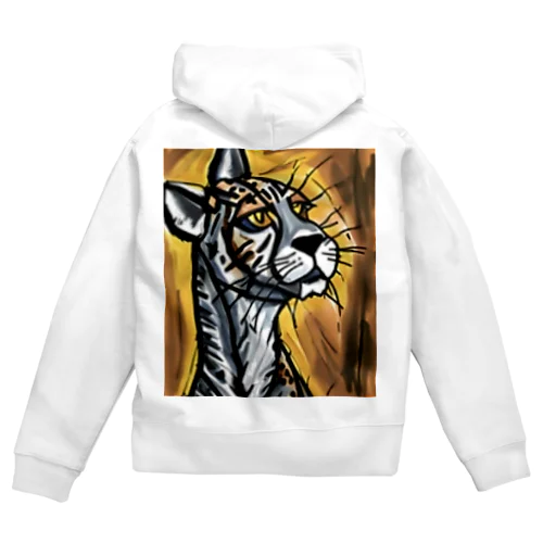 野生の猫 Zip Hoodie