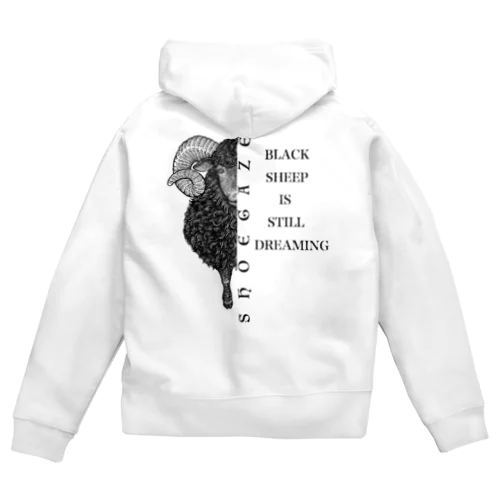 SHOEGAZING BLACK SHEEP. Zip Hoodie