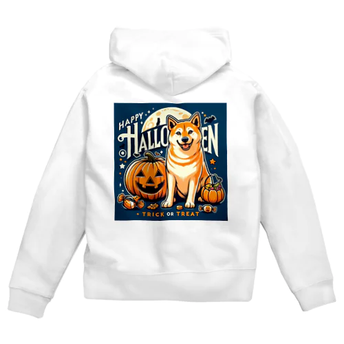 DOG x HALLOWEEN 03🟦(濃色用) Zip Hoodie
