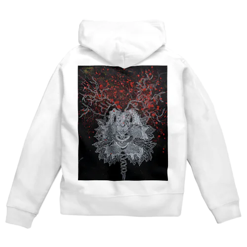 真紅 Zip Hoodie