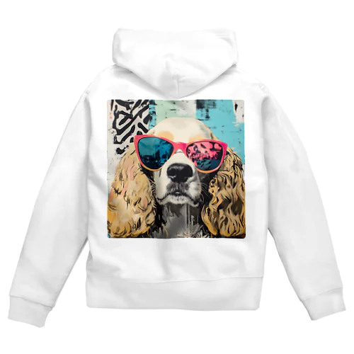 Chill Cocker（背面プリント） Zip Hoodie