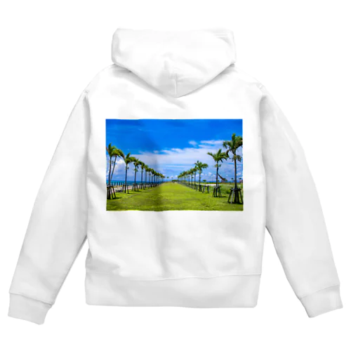 ヤシの木ロード Zip Hoodie