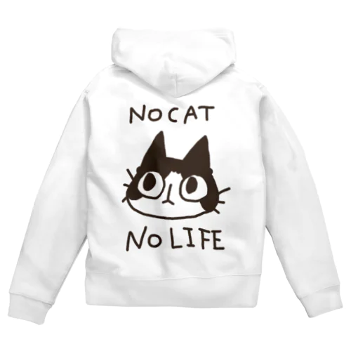 NO CAT NO LIFE ジップパーカー