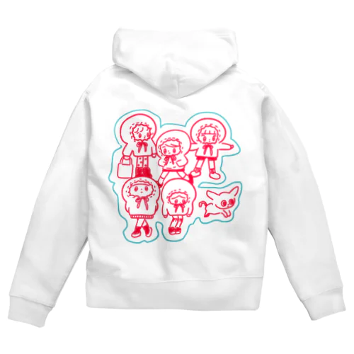 パーカー軍団+チワワ Zip Hoodie