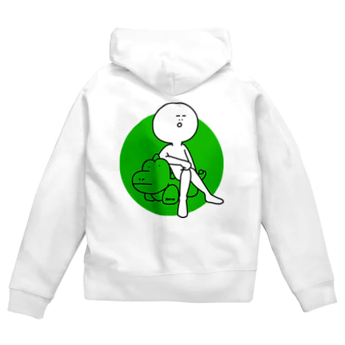 わにさんフィギュア(9頭身しもver) Zip Hoodie