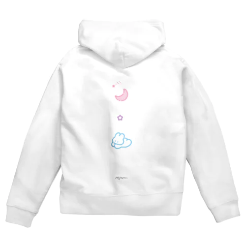 ムーンなうさちゃん Zip Hoodie