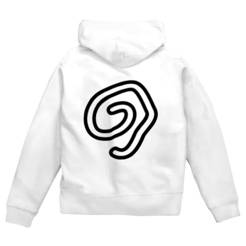 の　みたいな渦 Zip Hoodie