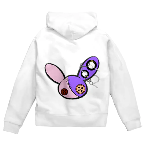 つむぎはぎシリーズ【うさぎ】 Zip Hoodie