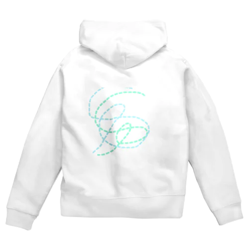 点線 Zip Hoodie