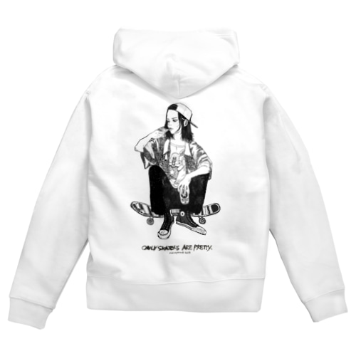 Only skaters are pretty Zip Hoodie
