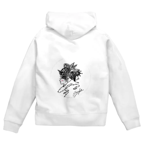 ビューティフラワー Zip Hoodie