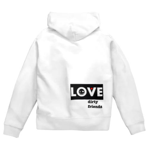 バックlove Zip Hoodie