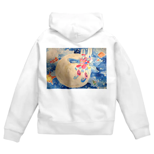 バトルスーツでのスペースウォーズ Zip Hoodie