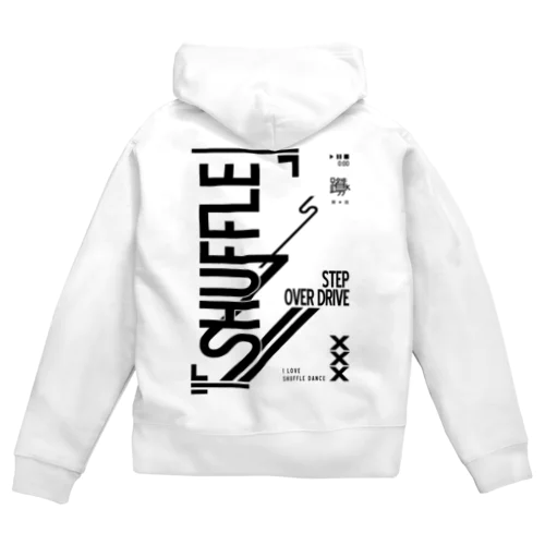 SHUFFLE DANCE （デザイン黒） Zip Hoodie