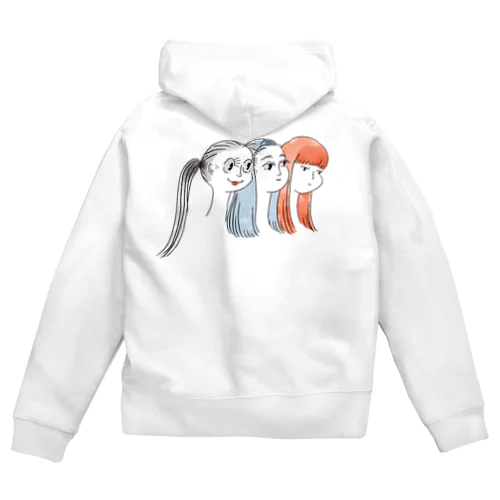 sisters + dog Zip Hoodie