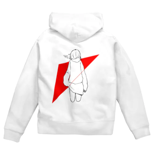 Red Girl ジップパーカー Zip Hoodie