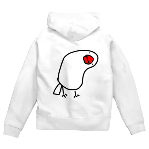 首かしげ文鳥 Zip Hoodie