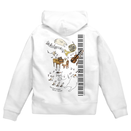 CatChips concert-鍵盤2 Zip Hoodie