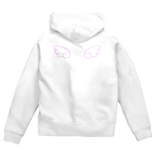 天使の羽（ピンク） Zip Hoodie