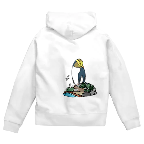 キガシラペンギン Zip Hoodie