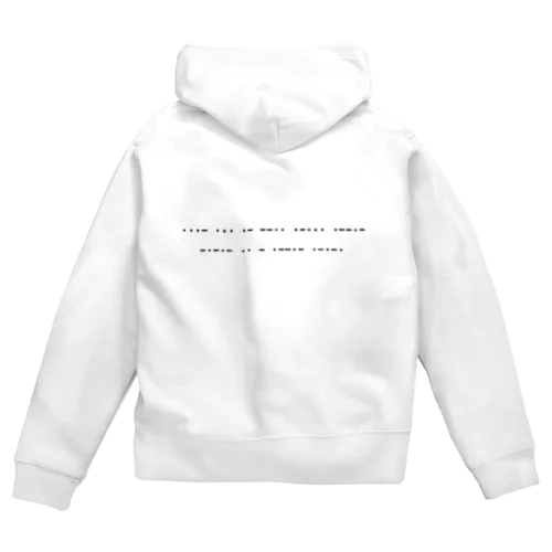 Morse code Zip Hoodie