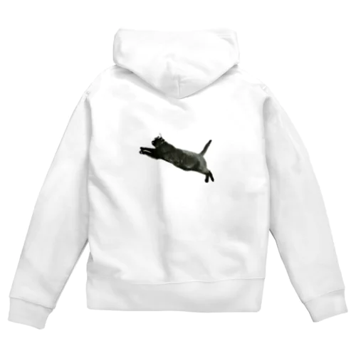 リアル黒猫2 Zip Hoodie