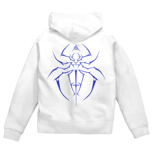 χ'6ロゴパーカー　青 Zip Hoodie