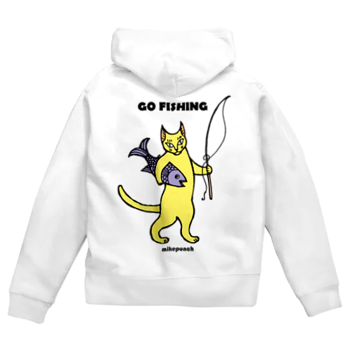 GO FISHING カラー Zip Hoodie