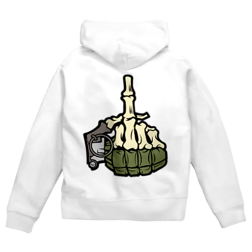 Finger Grenade / traditional Zip Hoodie