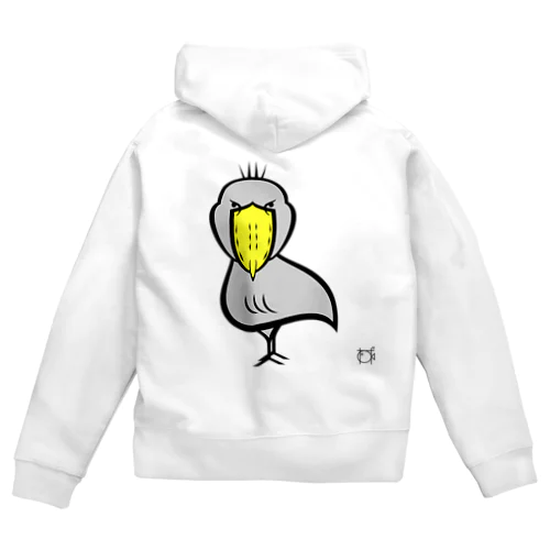 ハシビロコウ Zip Hoodie