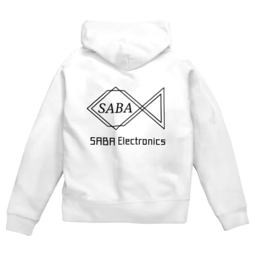 SABAロゴ(白) Zip Hoodie