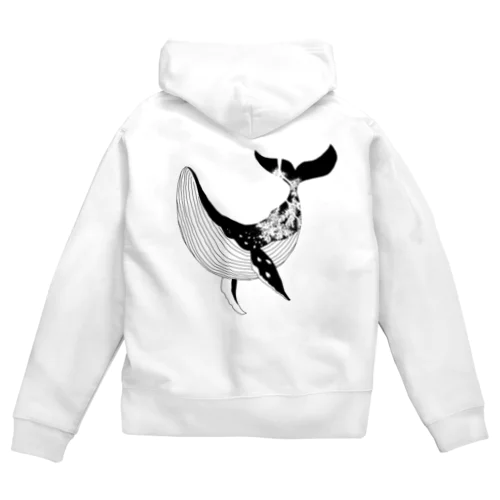 桜吹雪くくじら Zip Hoodie