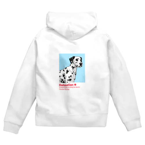 ダルメシアン Dalmatian Zip Hoodie