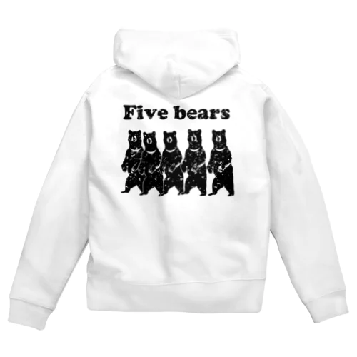 Five bears ジップパーカー