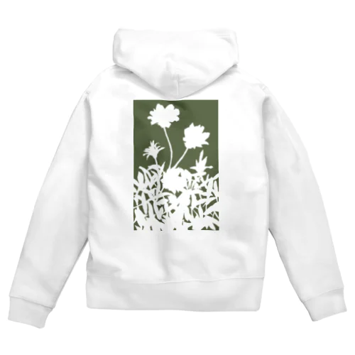 花咲く小径④みどり Zip Hoodie