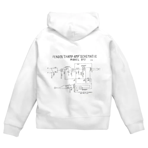 fendar champ  schiematic Zip Hoodie