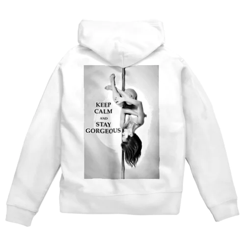 KEEP CALM Tシャツ(ポールダンス) Zip Hoodie